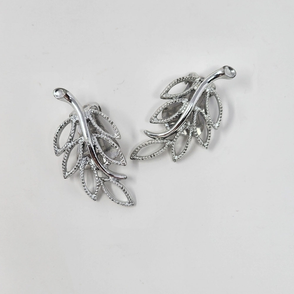 VINTAGE ELF SILVER CLIP-ON EARRINGS